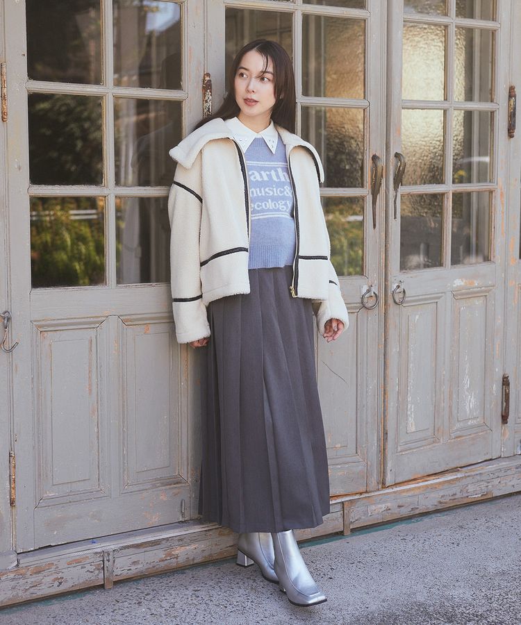 earth music&ecology「サイドバックルプリーツスカート」|スカート|