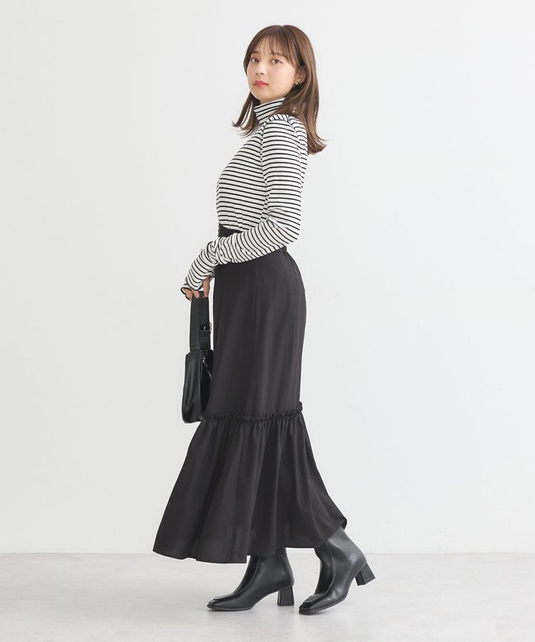 earth music&ecology「フロントZIPティアードスカート」|スカート|