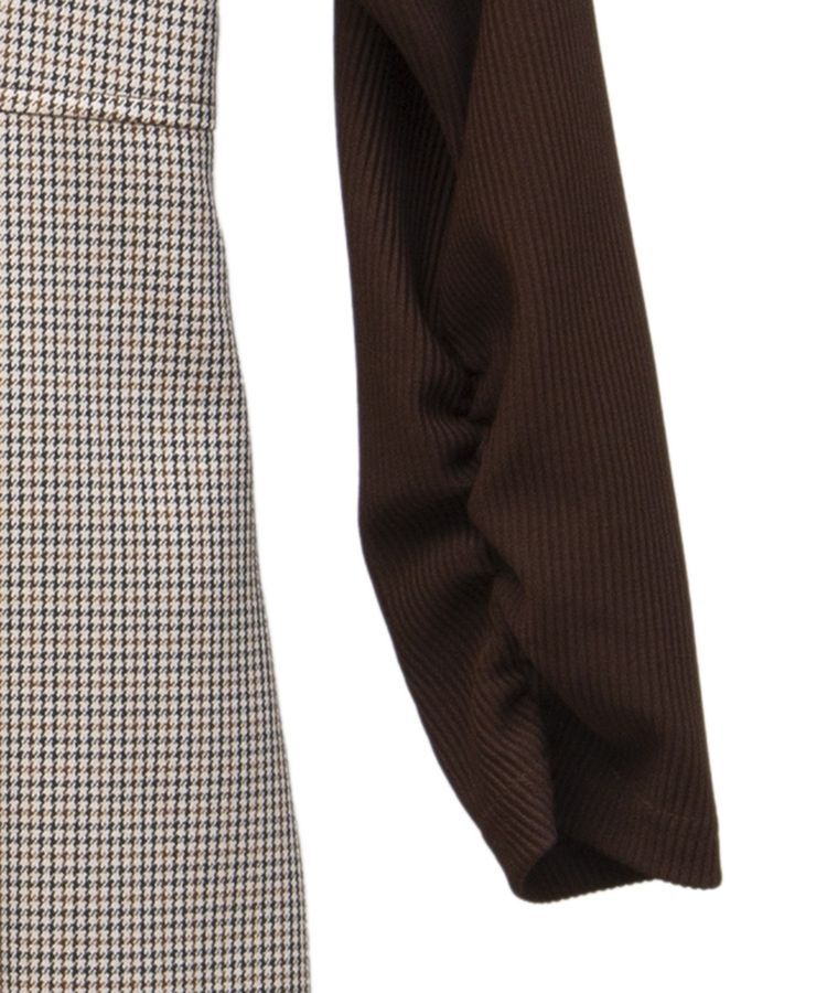 earth music&ecology「リブカットソードッキングワンピース」|ワンピース|