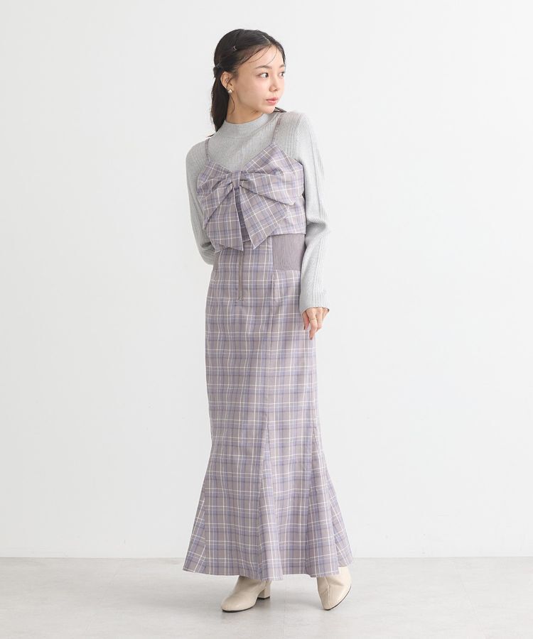 earth music&ecology「サイドリブバックレースアップスカート」|スカート|