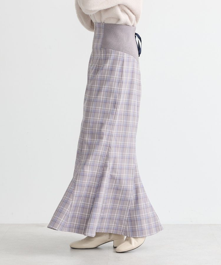 earth music&ecology「サイドリブバックレースアップスカート」|スカート|