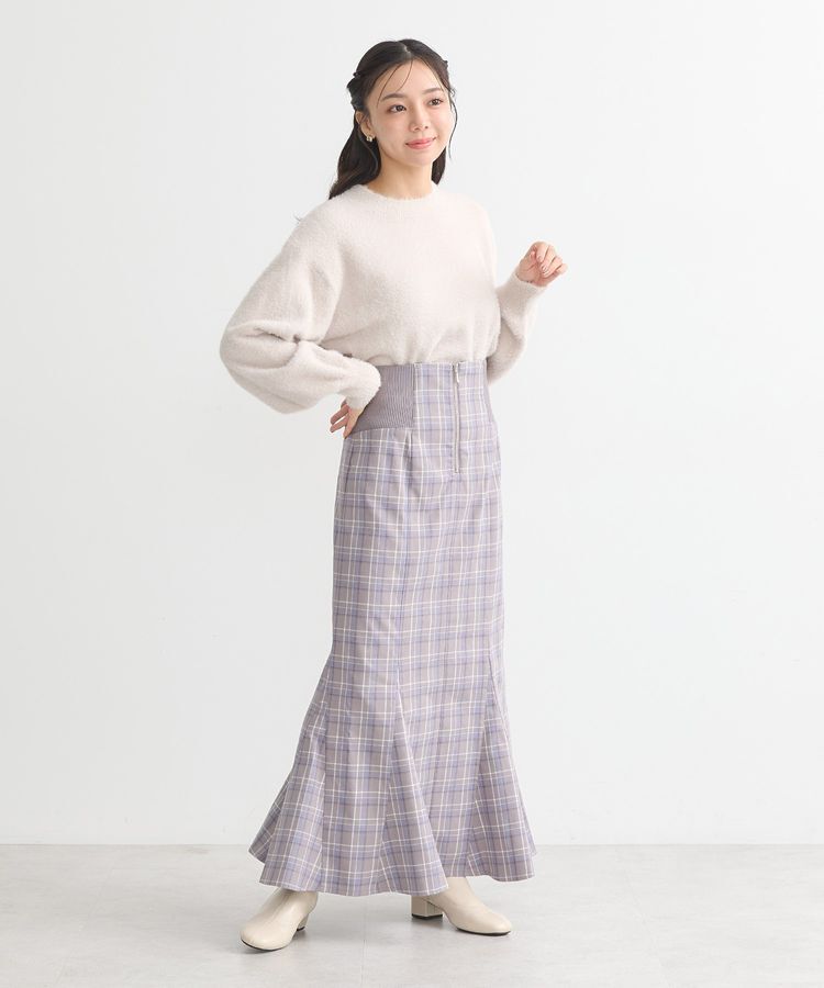 earth music&ecology「サイドリブバックレースアップスカート」|スカート|