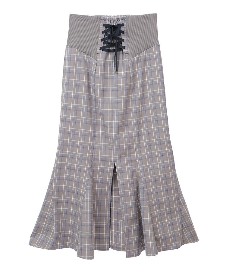 earth music&ecology「サイドリブバックレースアップスカート」|スカート|