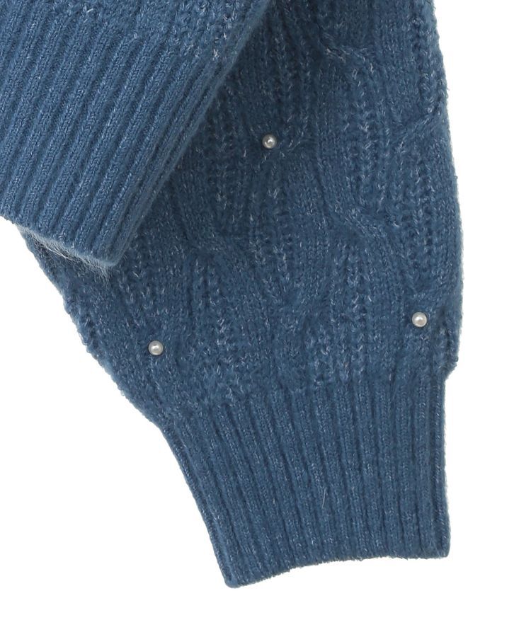 earth music&ecology「パール&ケーブルニットプルオーバー」|ニット・セーター|