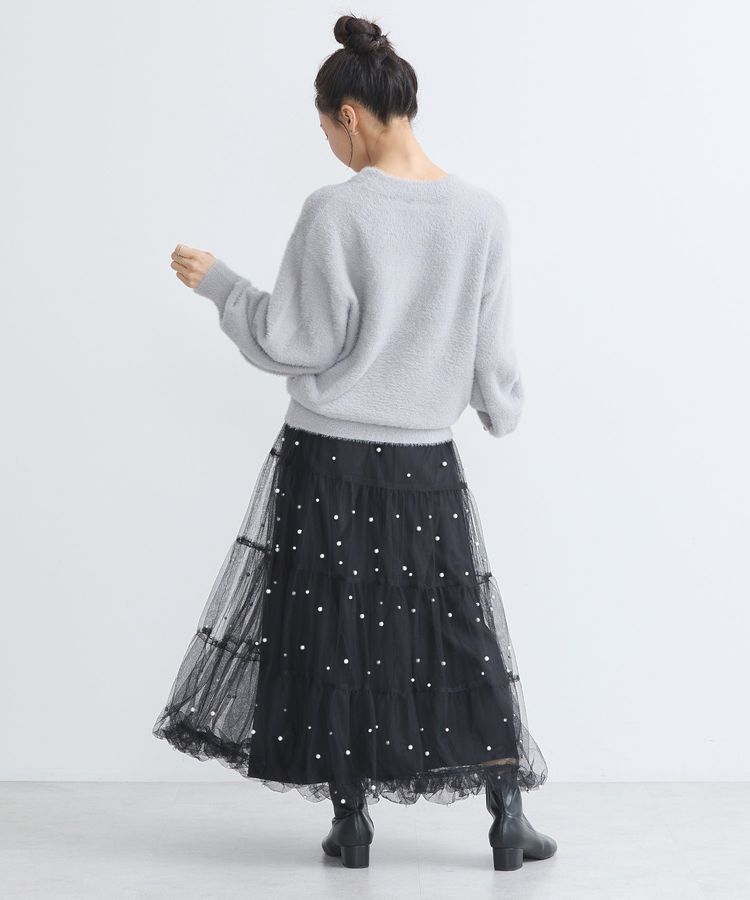 earth music&ecology「チュールパールスカート」|フレア|