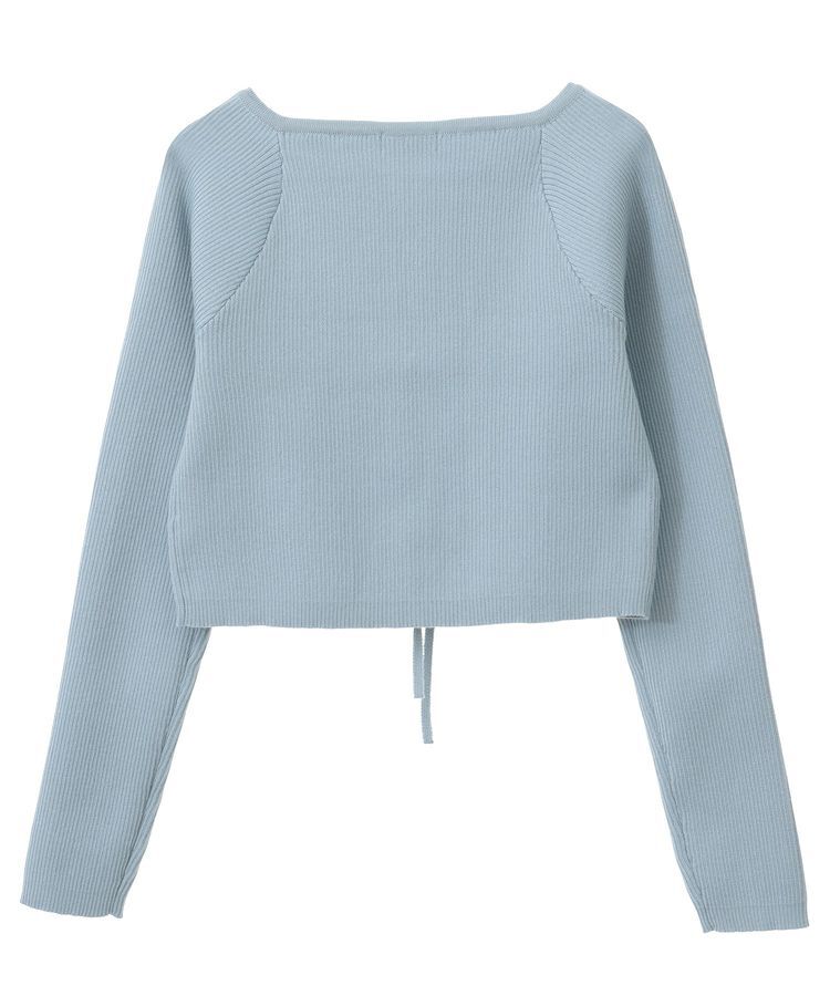 earth music&ecology「フロントリボンリブニットカーディガン」|カーディガン|