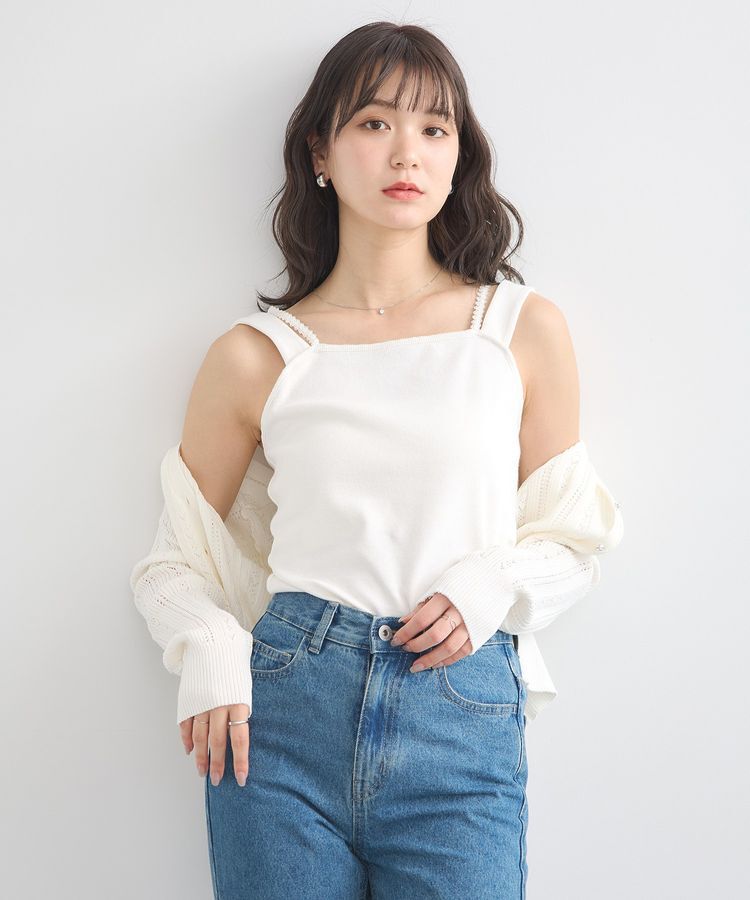 earth music&ecology「ホルターレースキャミソール」|キャミソール|