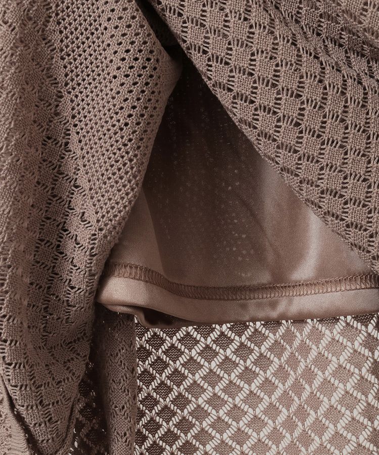 earth music&ecology「SET2点レース編みペプラムカーデ＋スカート」|スーツ|