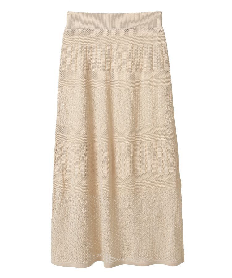 earth music&ecology「SET2点レース編みペプラムカーデ＋スカート」|スーツ|