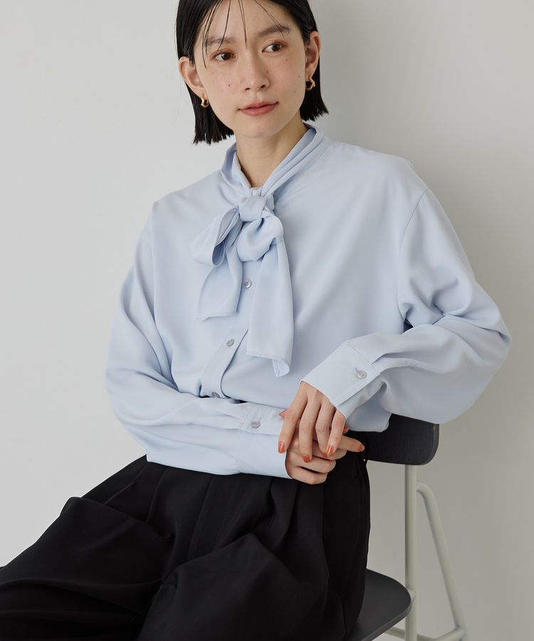 AMERICAN HOLIC「【イージーケア】ナロータイブラウス」|シャツ・ブラウス|