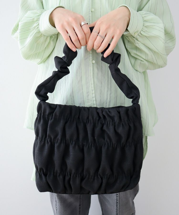 Green Parks「andmikka.シャーリングミニトート」|トートバッグ|Black