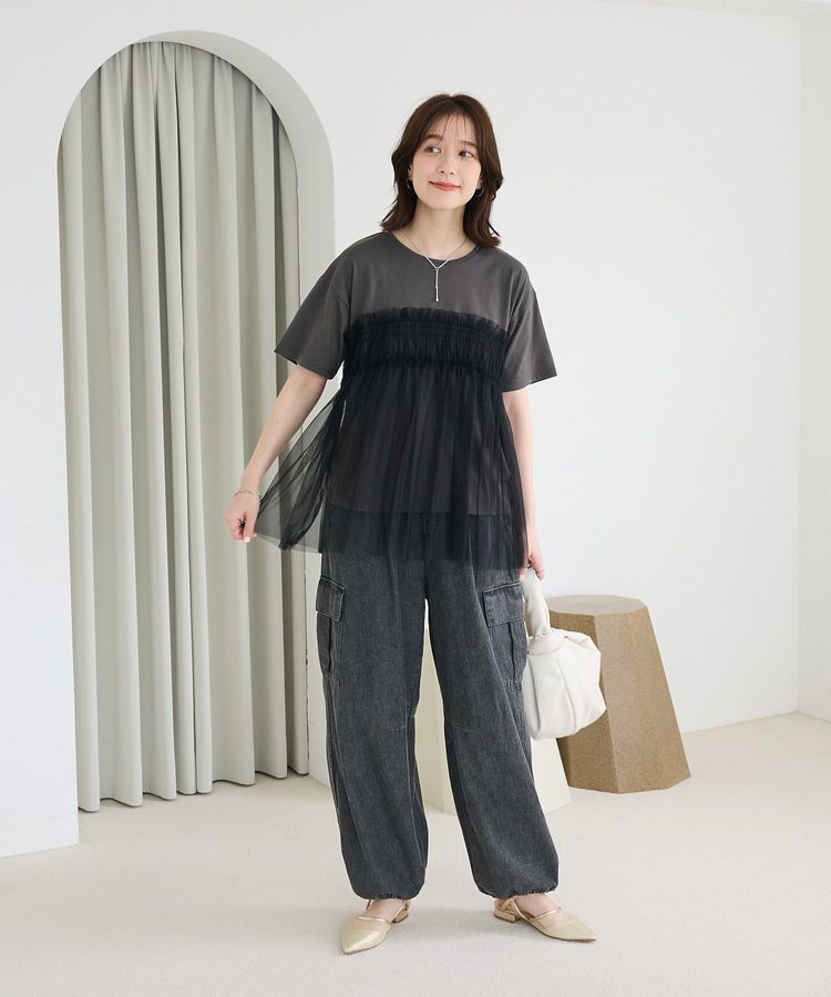 Green Parks「・ELENCARE DUE チュールドッキングTEE」|Tシャツ・カットソー|