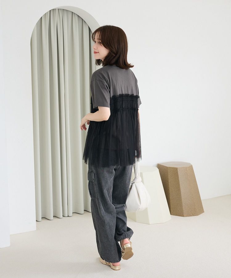 Green Parks「・ELENCARE DUE チュールドッキングTEE」|Tシャツ・カットソー|