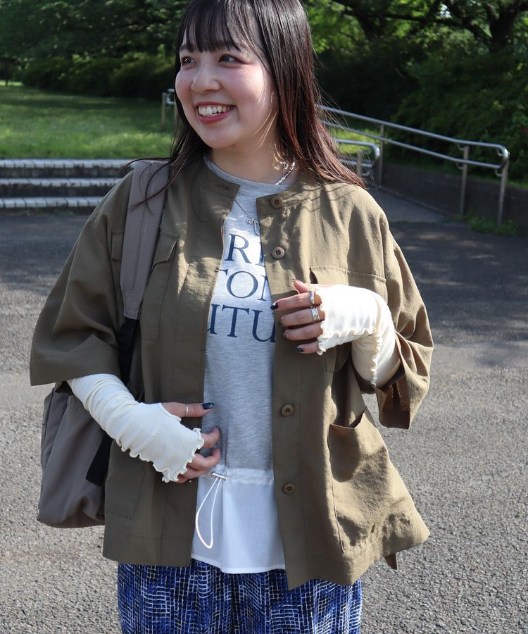 Green Parks「ウエストドロストドッキングロゴプルオーバー」|Tシャツ・カットソー|