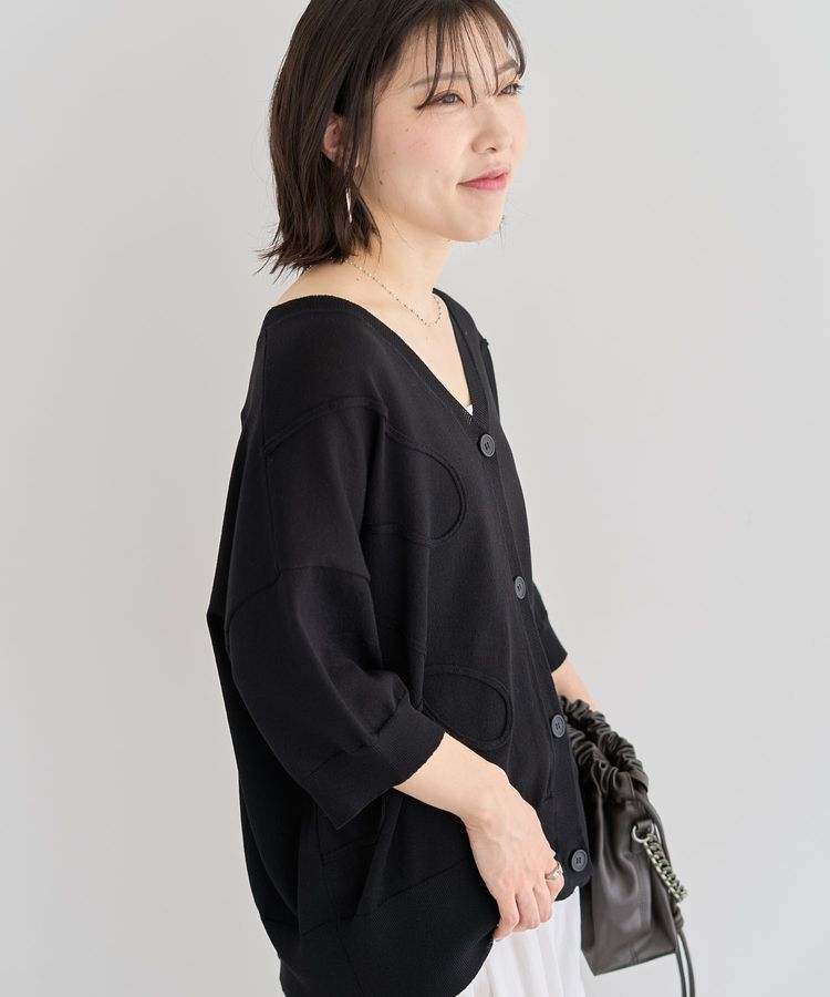 armonia「刺繍コードVネックフレンチカーディガン」|カーディガン|