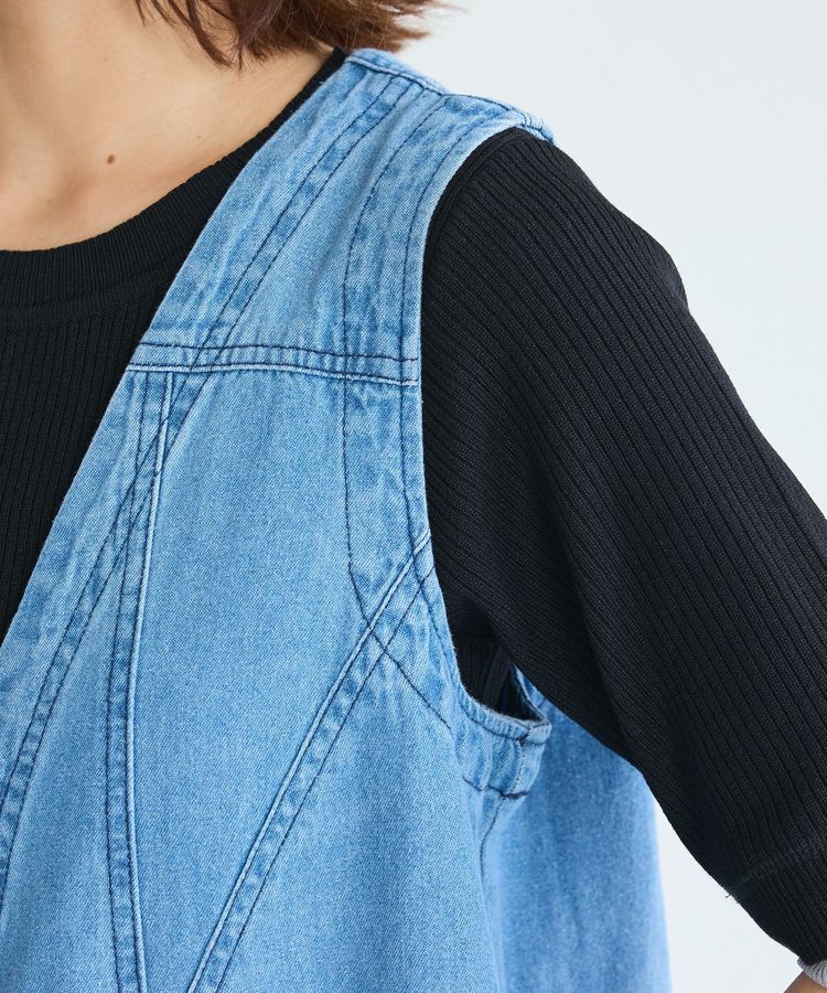 Green Parks「・SUGAR SPOON W-ZIPデニムロングワンピ」|ワンピース|