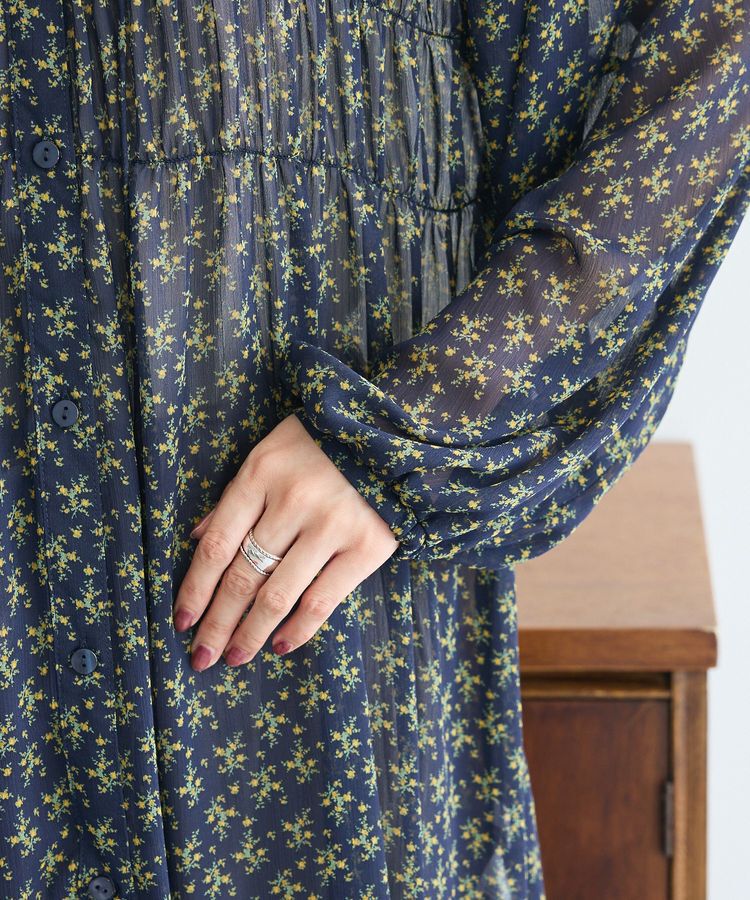 Green Parks「花柄シフォン楊柳ワンピース」|ワンピース|