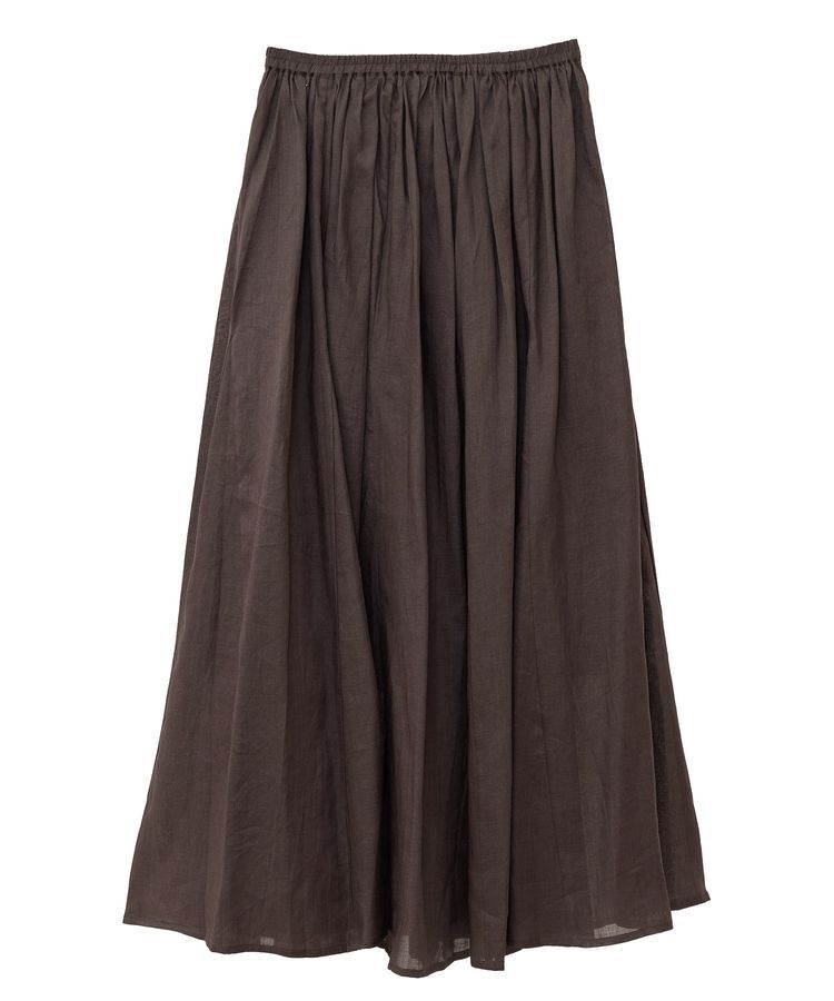 GARAGE OF GOOD CLOTHING「リネンギャザーボリュームスカート」|フレア|