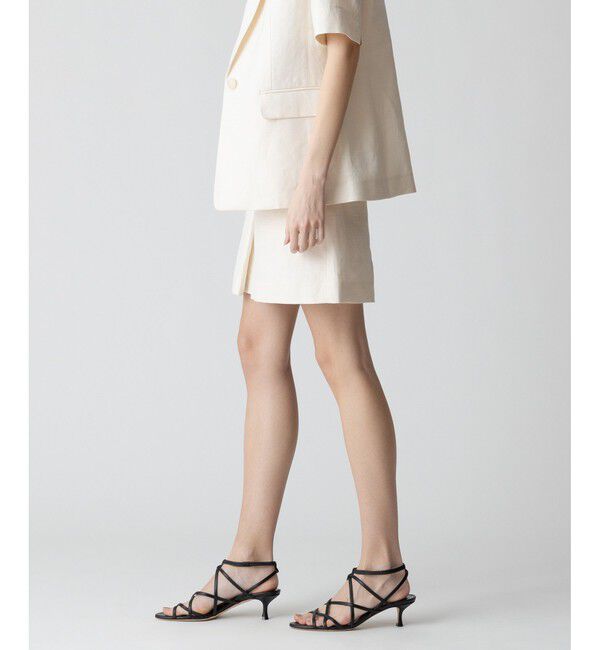 allureville「【セットアップ対応可能】リネンコンシャークスキンショートパンツ」|その他|