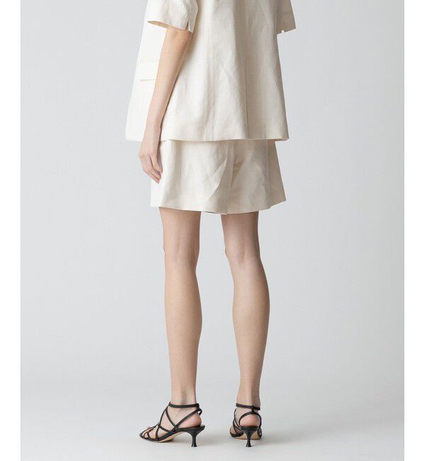 allureville「【セットアップ対応可能】リネンコンシャークスキンショートパンツ」|その他|