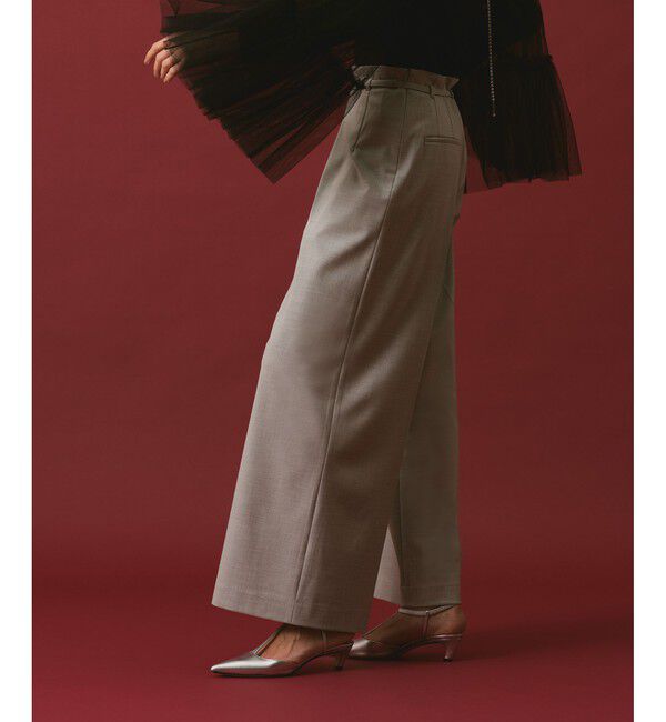 allureville「ポリエステル/Wストレッチタックパンツ」|チノ|