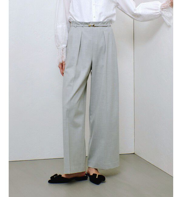 allureville「ポリエステル/Wストレッチタックパンツ」|チノ|