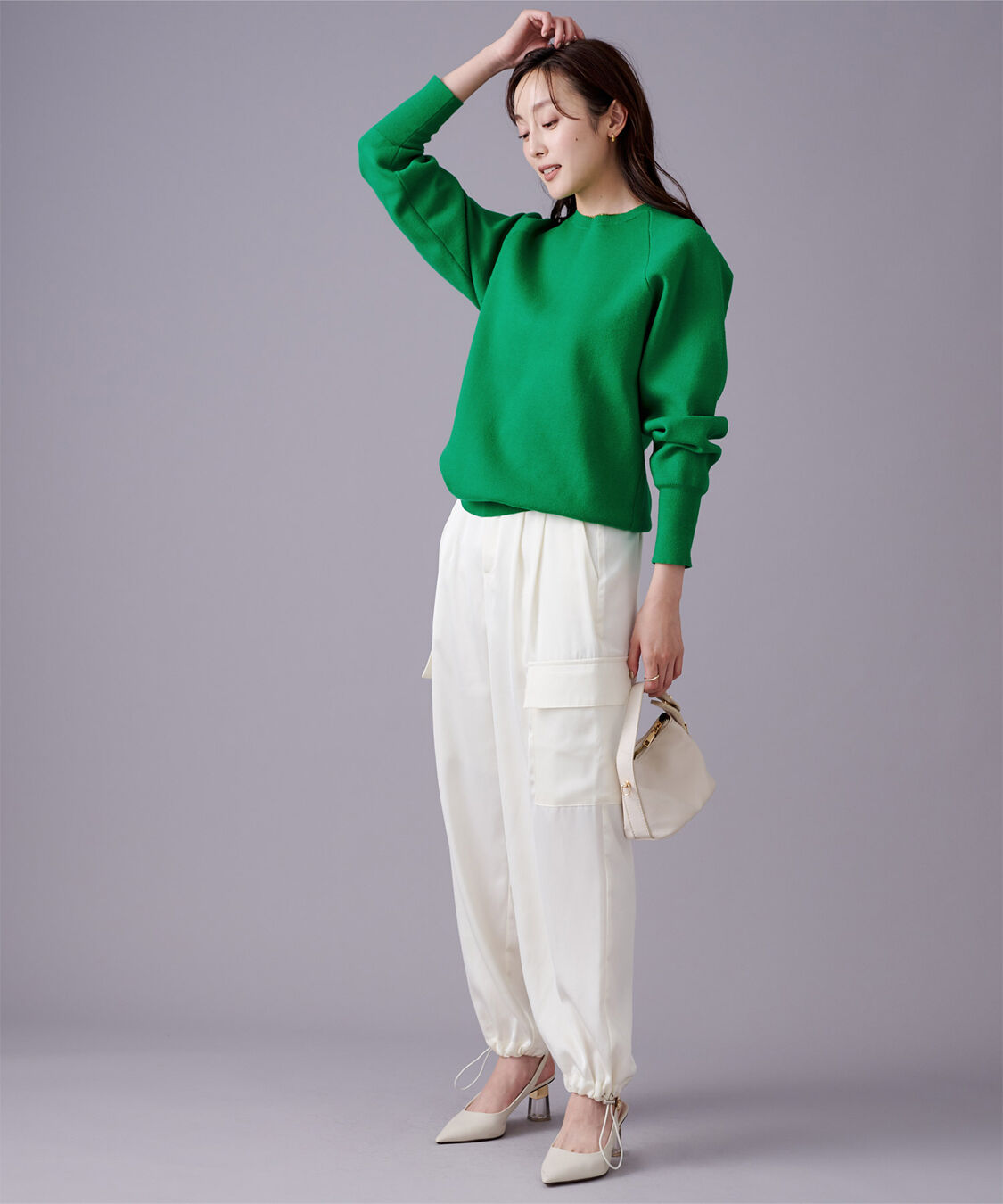 ur's「スウェットライクニット」|ニット・セーター|グリーン