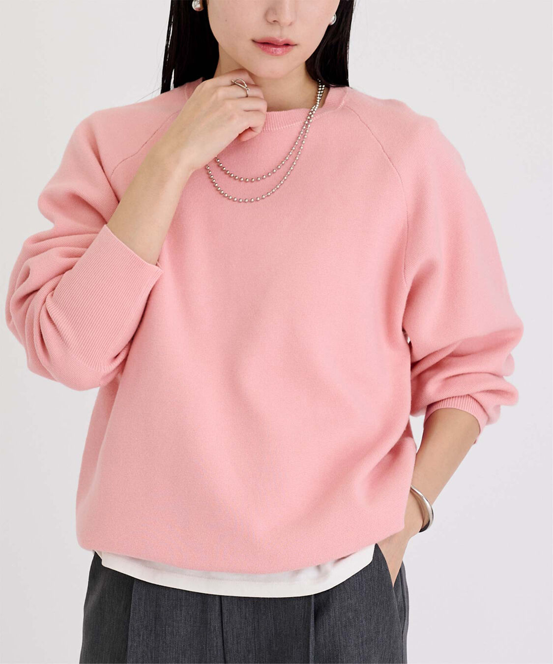 ur's「スウェットライクニット」|ニット・セーター|ピンク