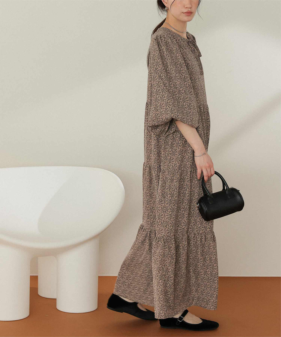 titivate「前後2way花柄ティアードワンピース」|ワンピース|