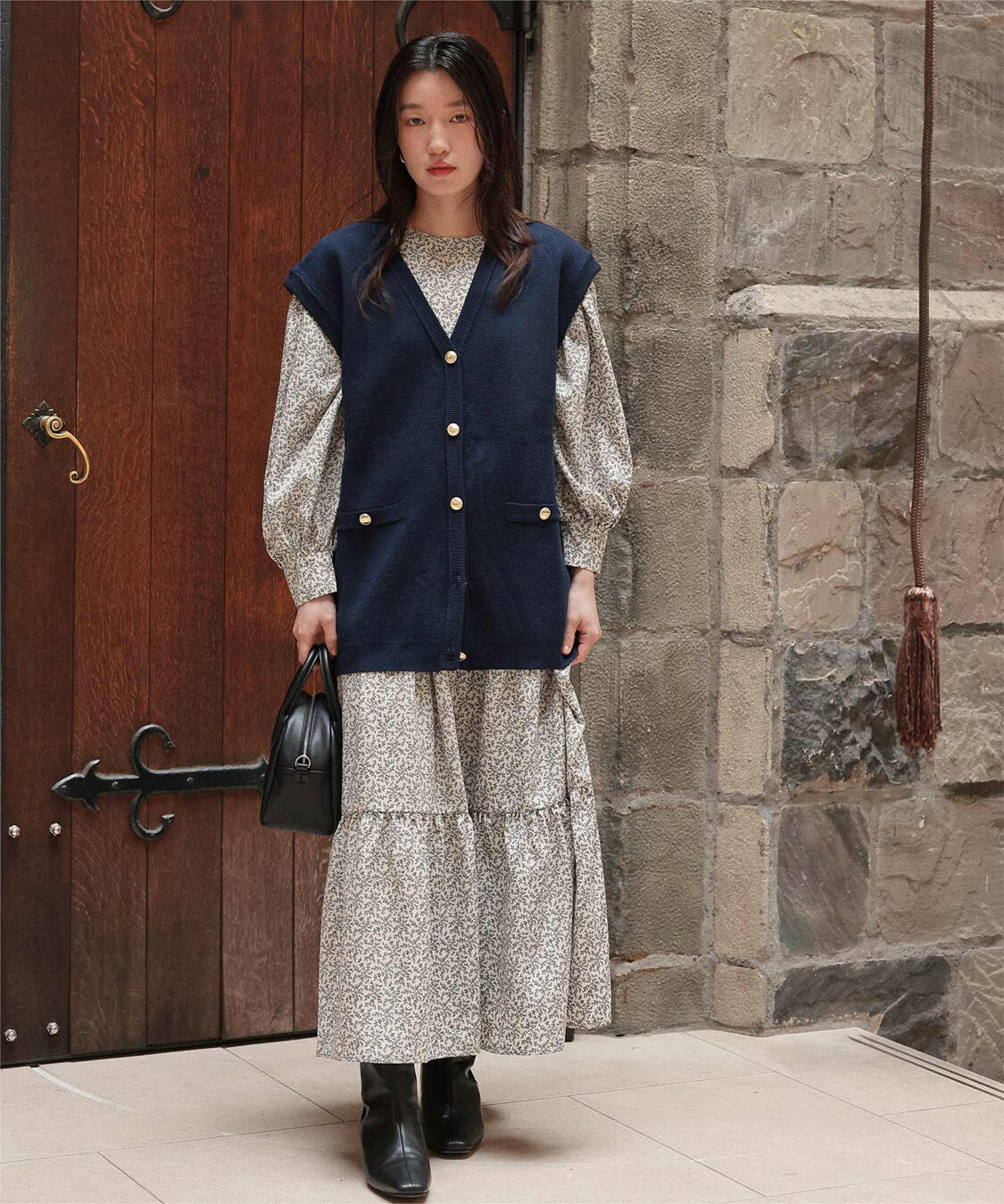 titivate「前後2way花柄ティアードワンピース」|ワンピース|アイボリー２