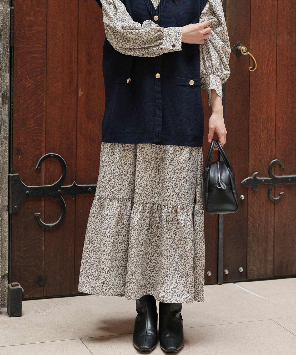 titivate「前後2way花柄ティアードワンピース」|ワンピース|