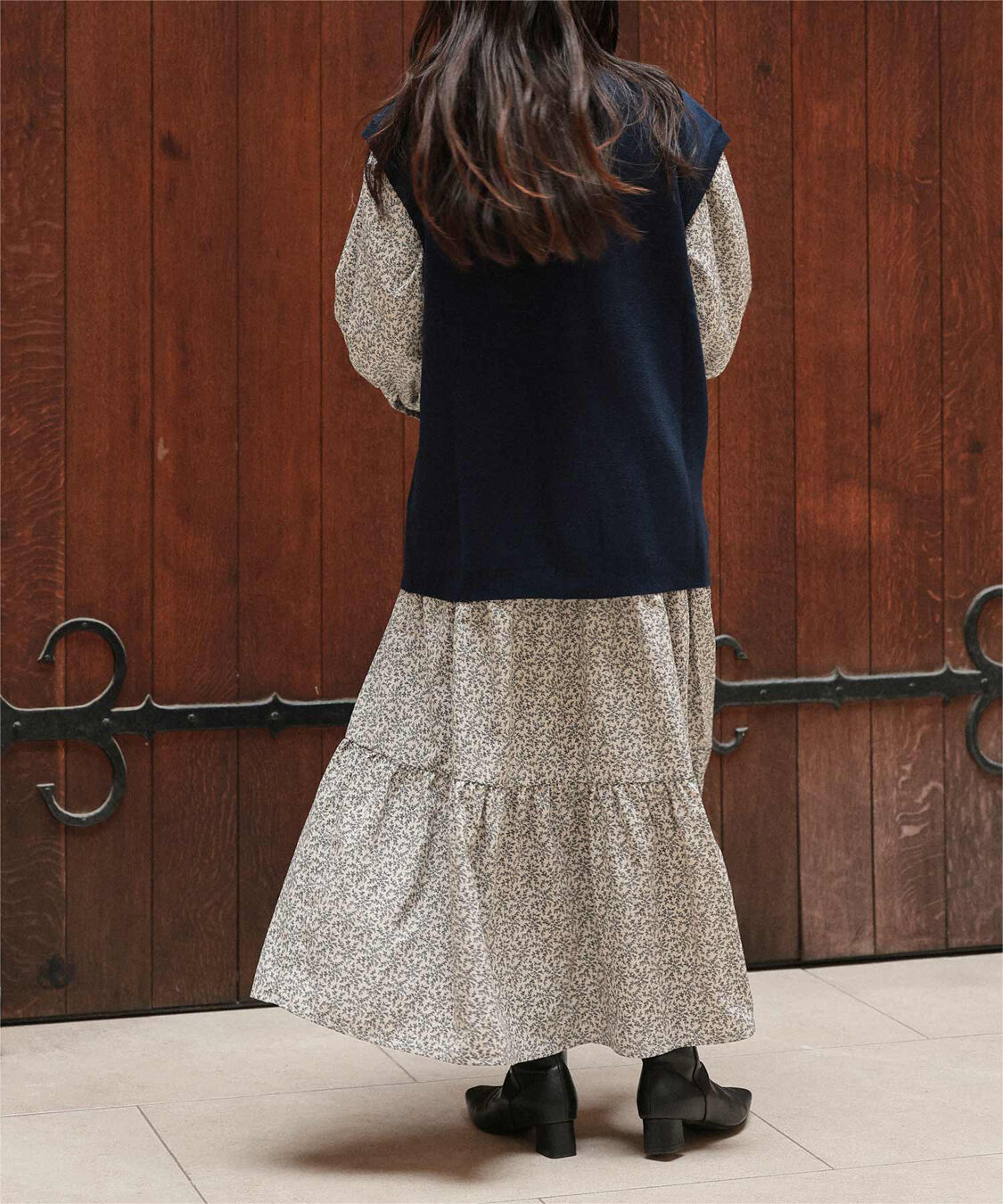 titivate「前後2way花柄ティアードワンピース」|ワンピース|