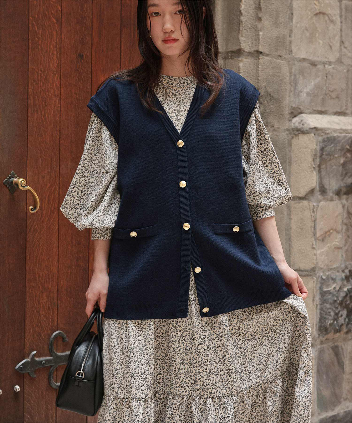 titivate「前後2way花柄ティアードワンピース」|ワンピース|