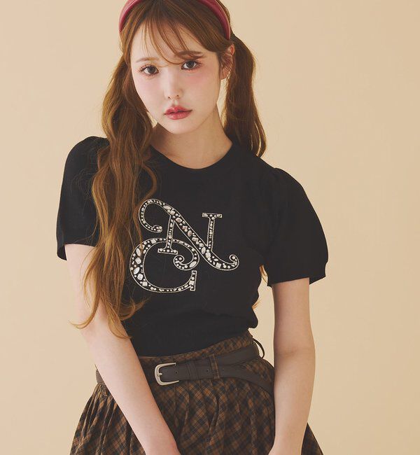  「ロゴビジューニット」|ニット・セーター|