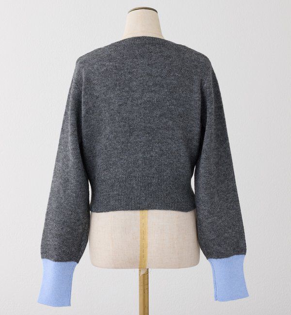  「配色袖刺繍入りカーデ」|ニット・セーター|