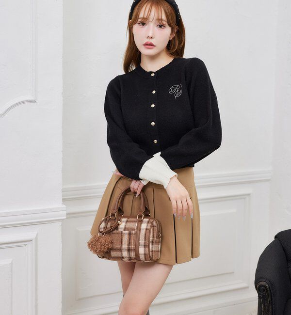  「配色袖刺繍入りカーデ」|ニット・セーター|