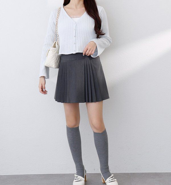  「【premiumorder】ツイードプリーツミニスカート／サイズ展開あり」|スカート|