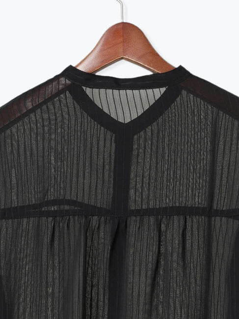 Te chichi TERRASSE「袖シャーリングシアーストライプブラウス」|シャツ・ブラウス|