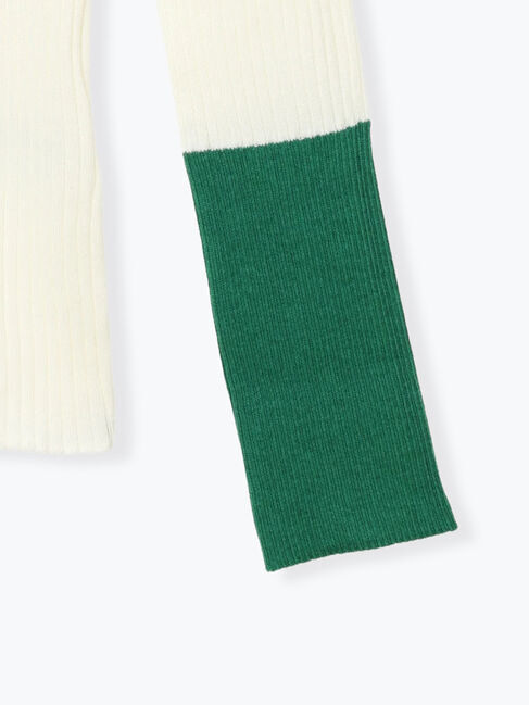 Te chichi TERRASSE「袖バイカラーリブニット」|ニット・セーター|