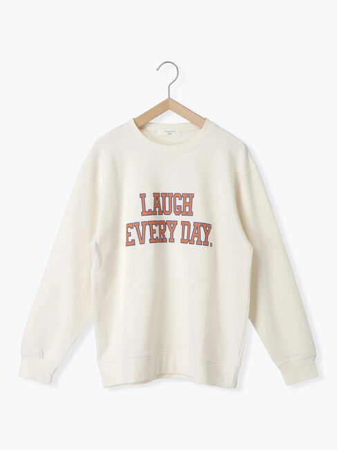 Samansa Mos2 blue「裏毛ロゴスウェット」|Tシャツ・カットソー|