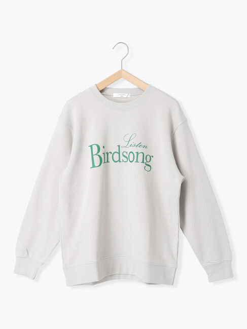 Samansa Mos2 blue「裏毛ロゴスウェット」|Tシャツ・カットソー|