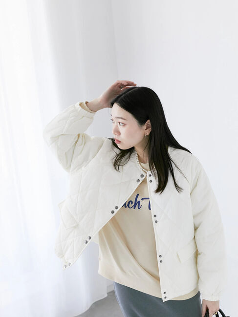 Samansa Mos2 blue「裏毛ロゴスウェット」|Tシャツ・カットソー|