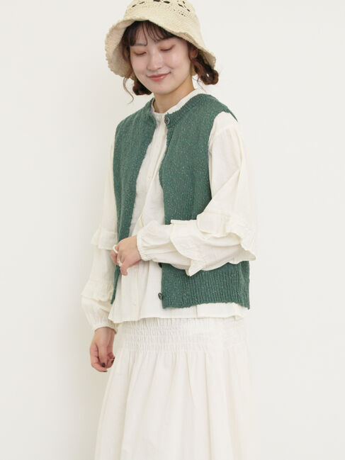 Samansa Mos2「スラブ前後2WAYベスト」|ダウンベスト・ベスト|