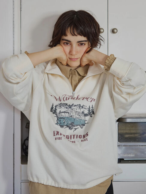 SM2「裏起毛ハーフジッププルオーバー」|Tシャツ・カットソー|