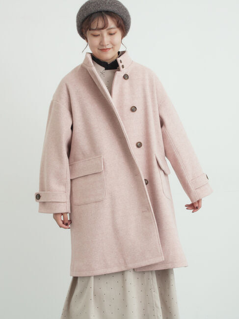 Samansa Mos2「ウールライクスタンドネックコート」|その他|