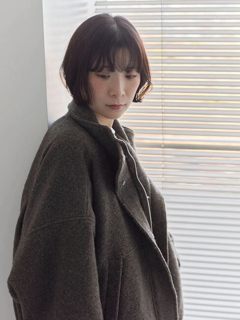 Samansa Mos2 blue「スライバーBIGブルゾン」|その他|