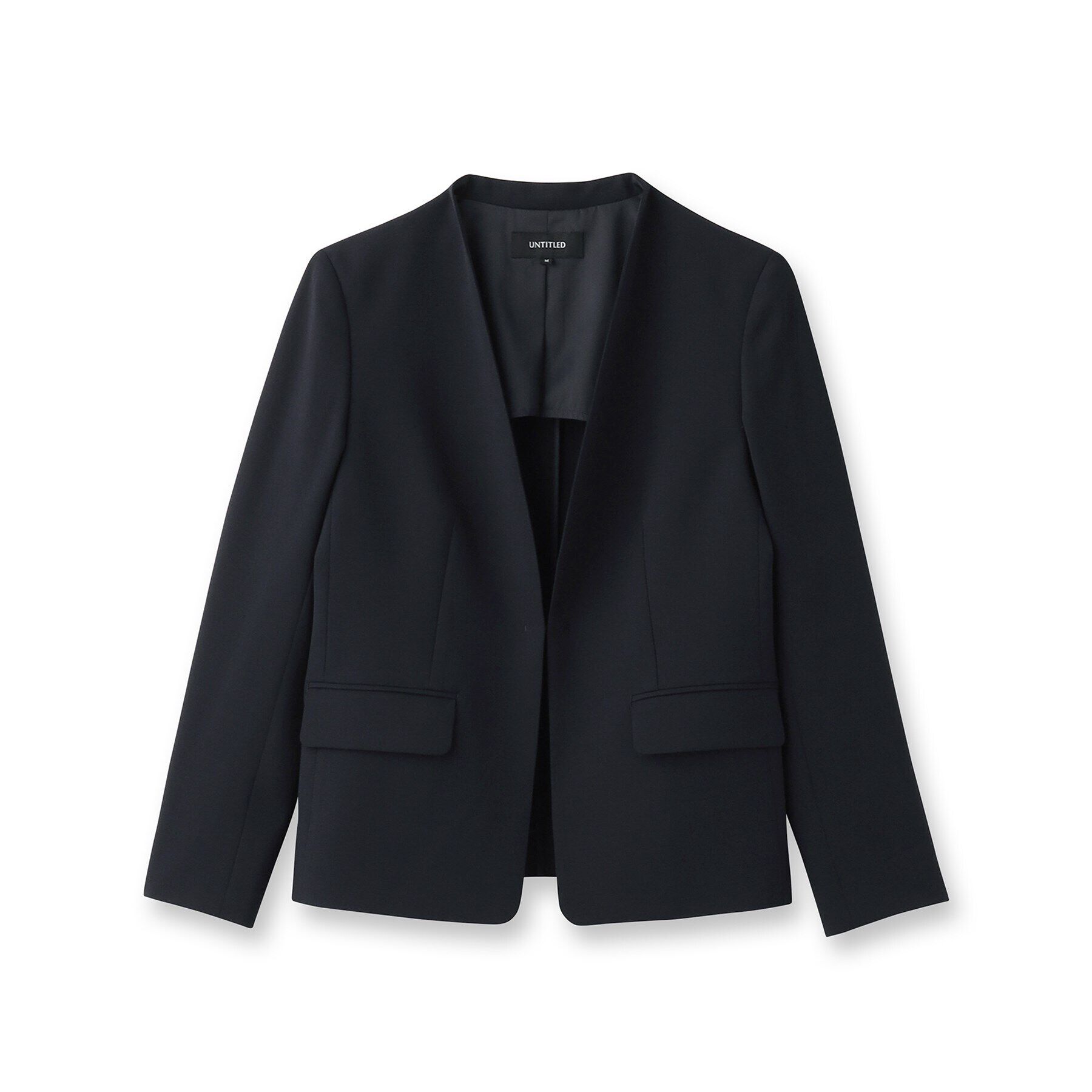 UNTITLED「【通勤スーツ/入卒/セレモニー】ライトウェイト ストレッチカラーレスジャケット」|ノーカラージャケット|
