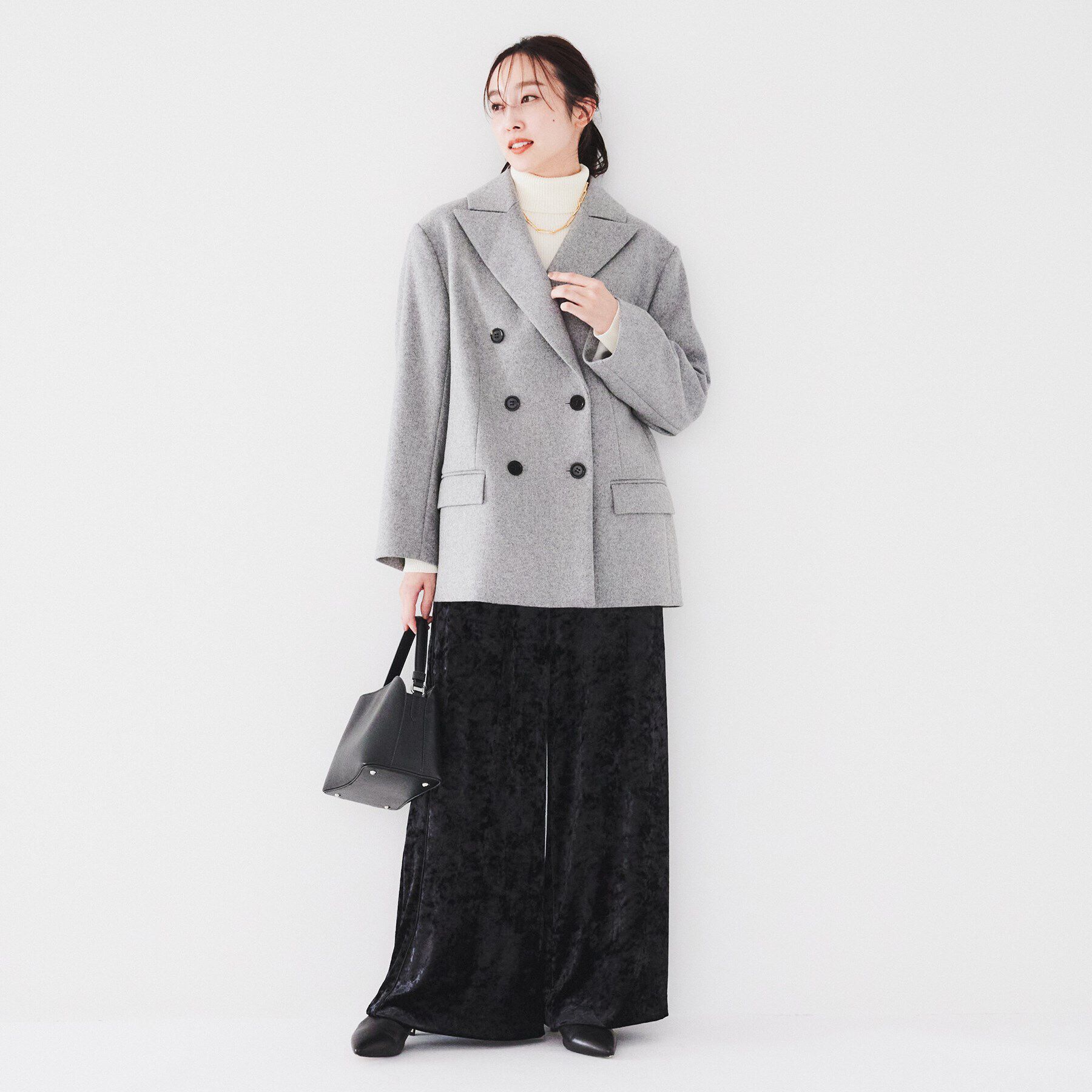 UNTITLED「ウール リブタートルネックプルオーバーニット」|ニット・セーター|