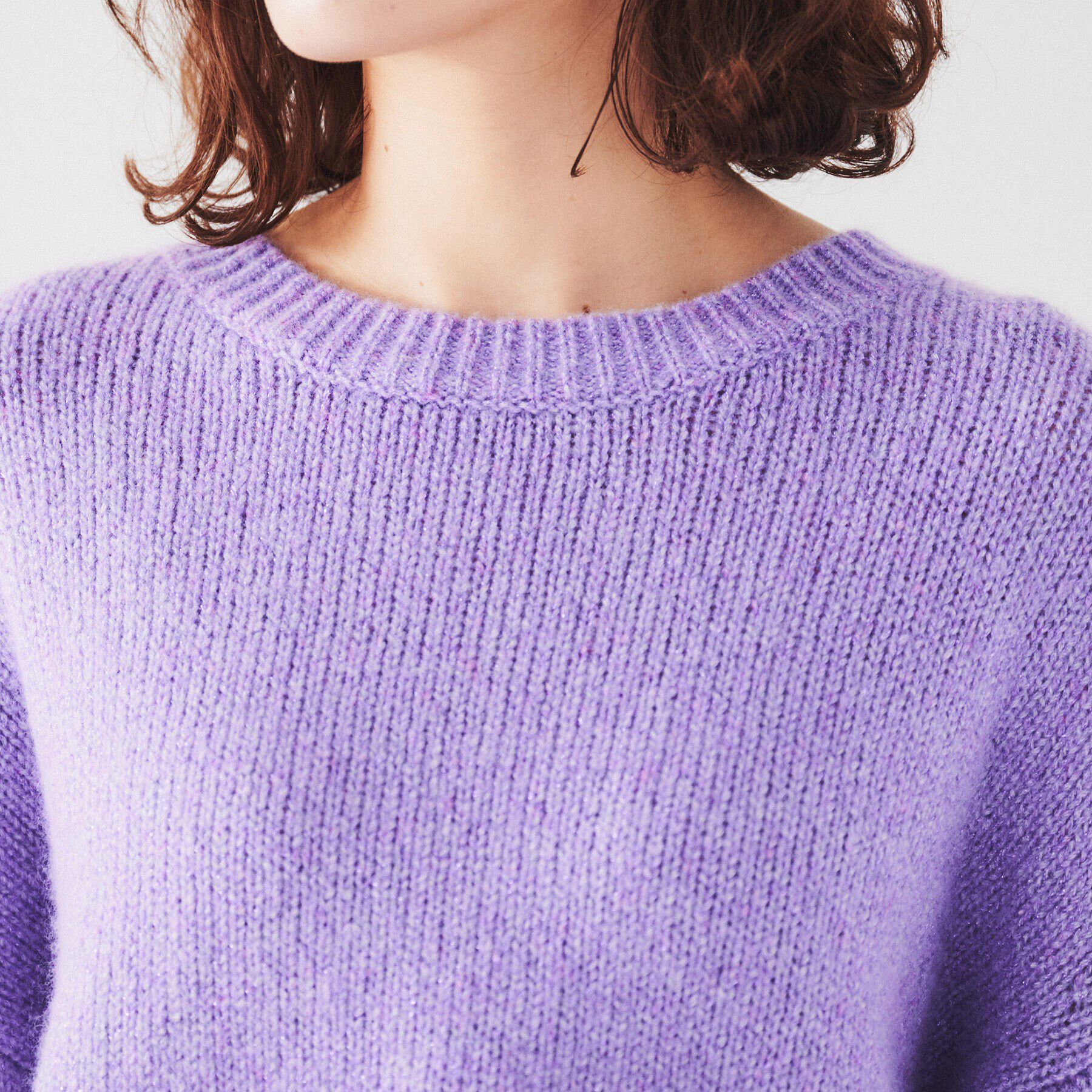 UNTITLED「【ラメ見え/ショート丈】クロップドニット」|ニット・セーター|