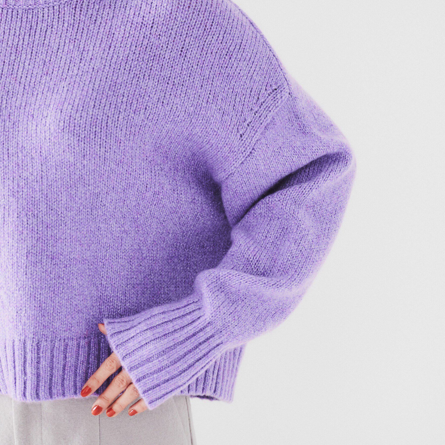 UNTITLED「【ラメ見え/ショート丈】クロップドニット」|ニット・セーター|